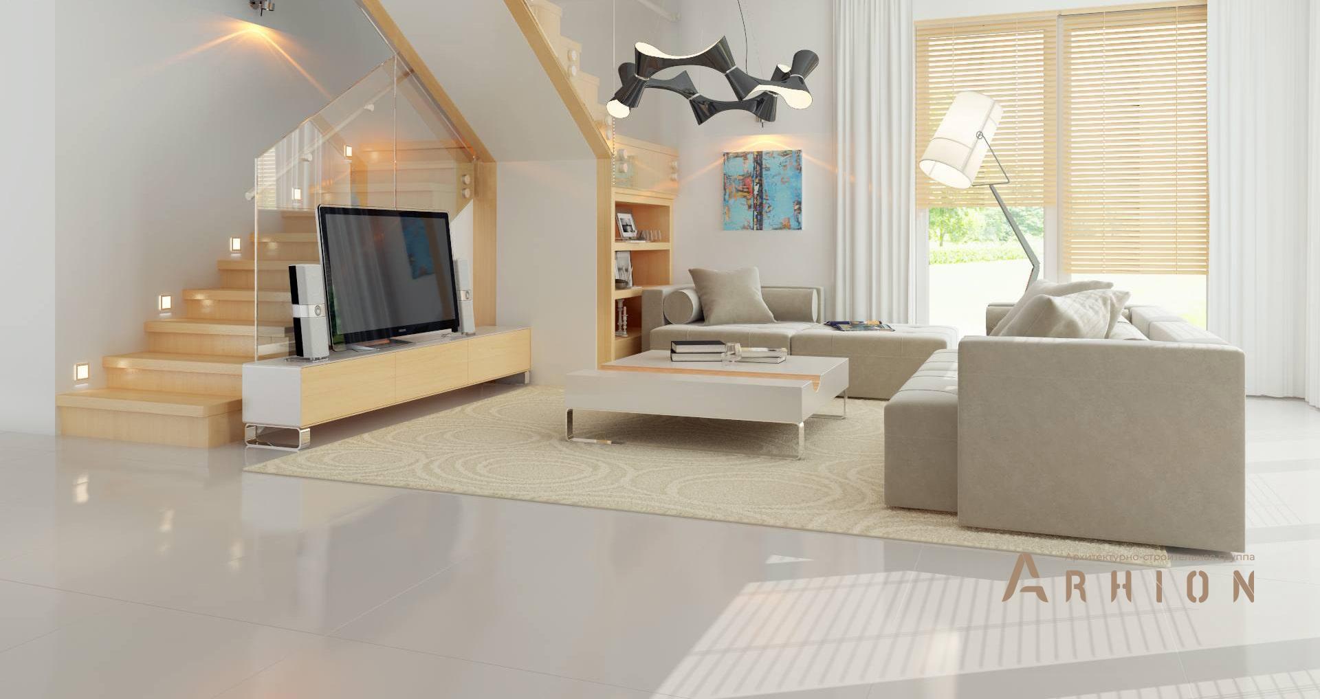 8. Проект двухэтажного дома в стиле хай-тек с плоской кровлей , Zx114, площадью - 219 кв c терассой, балконом, гаражом